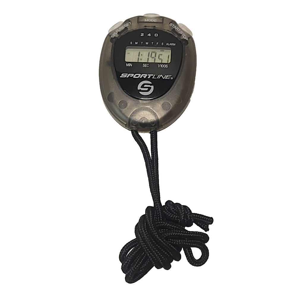 Sportline 240 Digital Sport Stopwatch Watch Alarm Calander Lightweight Lanyard